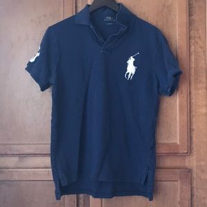 POLO Ralph Lauren Blue Polo with Large White Pony!